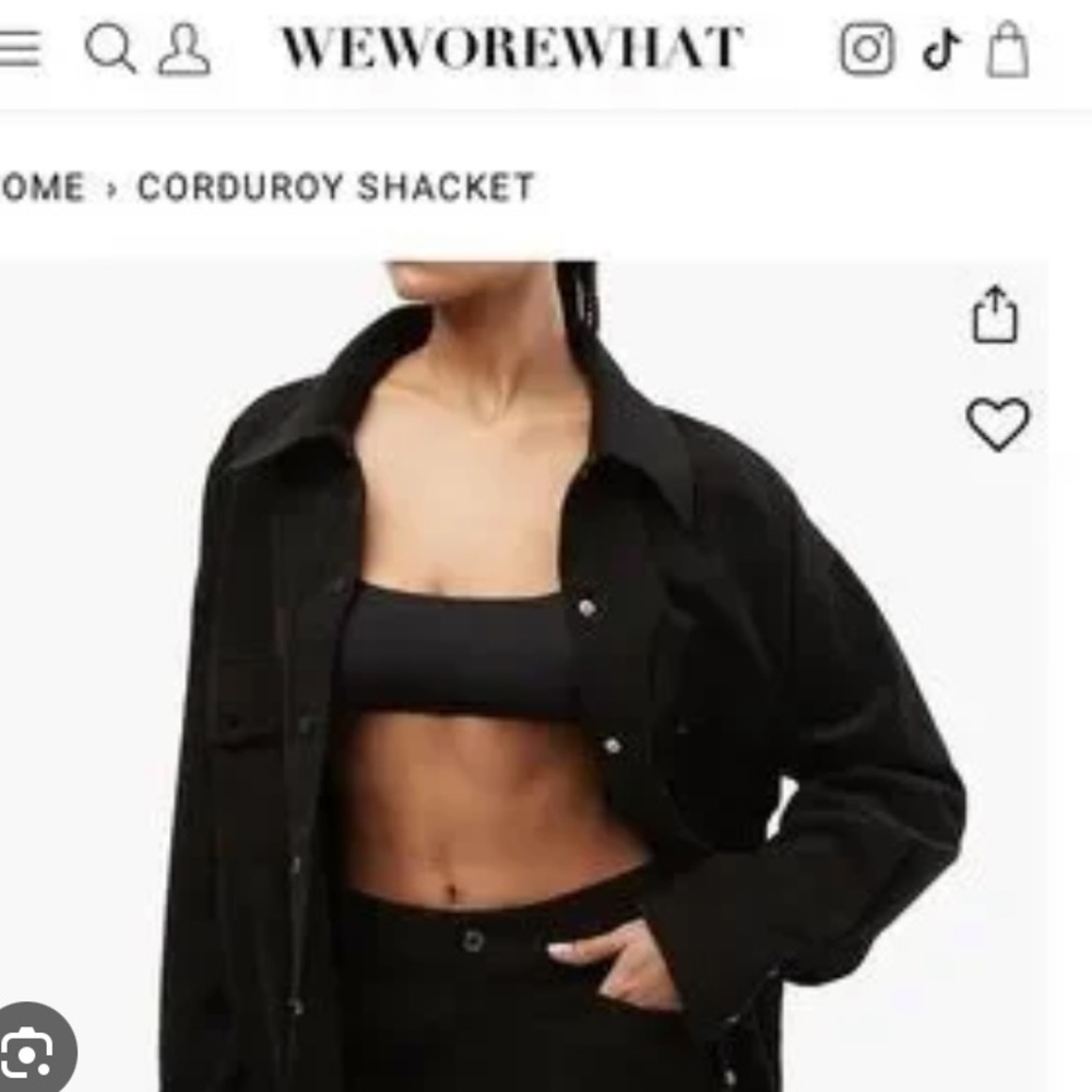 WeWoreWhat Black Corduroy Jacket